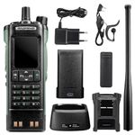 BAOFENG DM-32UV 10W DMR Ham Radio with GPS & Digital APRS, Dual Band Tier II Two Way Radio with UHF/VHF/AM/FM Receiver, 2” Color Display, 4000 Channels, Extra Case Holder, Green