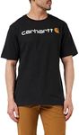 Carhartt Men's Relaxed Fit Heavyweight Short-Sleeve Logo Graphic T-Shirt, Black, XXL