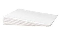 QM-Bedding Orthopaedic Bed Wedge Foam Back Support Bed Wedge Pillow & Acid GERD, Reduce Neck Back Pain Snoring Breathing Washable Quilted Zip Cover (X LARGE REFULX PILLOW 70 x 60 x 15 CM), White