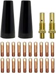Allyearauto 24 PCS Flux Core Gasless Nozzle Tips Kit, Compatible with Lincoln Magnum 100L & Weld-Pak 100HD 125HD 140HD MIG Welder, MIG Eastwood 135/175, Titanium 140, Lotos 140, Tweco Mini and more.