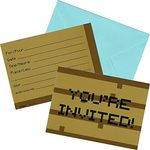 Unique Minecraft Party Invitations, 8Ct