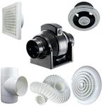 Manrose PROCFTSLKCLED MF100T Professional Shower Extractor Fan/Light Kit (Timer)