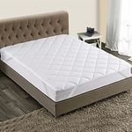 CRAZY WORLD Sapphire Quilted 150GSM Waterproof QUILT Single Bed Size Ultra Soft & Hypoallergenic Mattress Protector with Elastic Strap 48x72,white