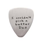 Fathers Day Gift Mens I couldn't Pick a Better Dad Guitar Pick Custom Gift for Daddy Papa Stainless Steel (Matte)