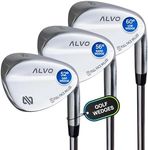 Alvo Golf - Max Forgiveness and Enhanced Spin 3 Wedge Set, 52 56 60 Degree Wedges, Gap Wedge, Sand Wedge, lob Wedge for Men, Right Hand, Premium Grip, Perfect Starter Set