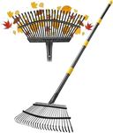 Rake, Garden Leaf Rake with 25 Meta