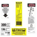 Werner 300 LB Fiberglass Extension Ladder Label Kits (Pack of 6)