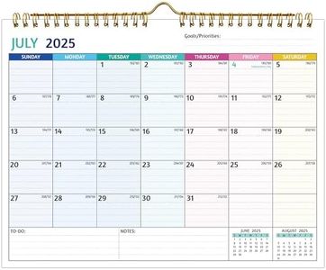 2024-2025 Wall Calendar - Jul 2024 –Dec 2025, 18 Months Calendar 2024-2025, 14.57 x 11.42 In, 2025 Calendar, Monthly Calendar with Ruled Blocks, Thick Paper, Holidays, To-do ＆ Notes