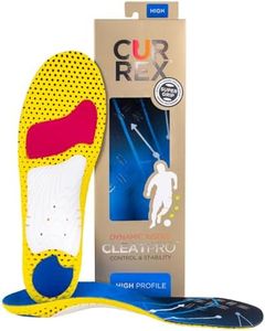 CURREX CleatPro Sport Insoles for Soccer Cleats, Football Cleats, & Field Sport Shoes – Stabilizing Inserts to Help Reduce Fatigue, Prevent Common Injuries – for Men. Women & Kids – High Arch, Large