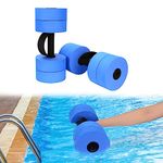 Hikeen Water Dumbbells Aquatic Water Weights for Pool Exercise,Pool Weights for Water Aerobics Weights with 4 High-Density EVA Foam 2 Pcs,Light Weight Pool Workout Equipment for Adults and Kid Blue