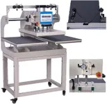 16"x24" Pneumatic Up-Sliding Double Station Heat Press Machine with Infrared Positioning, 110V Digital Display Control T-Shirt Heat Press Device Dual Platen for T-Shirt, Pillow Covers, Bags