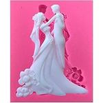 Mould Fondant 2Pcs Fondant Cake Mold Wedding Dress Wedding Shape Dyi Chocolate Silicone Mold