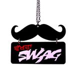 Roommate Co. Wakhra Swag Double Sided Rear View Mirror Car Hanging| Car Interior Decoration| Material -Acrylic|