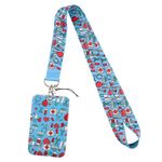 Nurse Lanyard with Clip Card Holder for ID Keys, Neck Strap with Hard Plastic Case