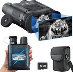 6000mAh Night Vision Binoculars 4K 1080FHD Night Vision Goggles with Camera Bulti-in Rechargeable Batteries 9MP 6x5 Optics Night Vision Monocular Telescope Binoculars for Adults Gifts