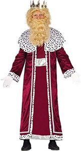FIESTAS GUIRCA Disfraz de Rey Mago Granate - Hombre, L, Navidad