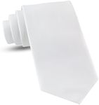 LUTHER PIKE SEATTLE Handmade XL White Ties For Men Woven Big and Tall Tie Mens Ties : Solid Color Necktie, Extra Long Neckties For Every Outfit