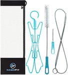 InnerFit Hydration Bladder Cleaning Kit - 5 in 1 Water Bladder Cleaning Kit for Universal Bladders - 3 Brushes - 1 Collapsible Frame - 1 Carrying Pouch