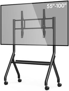 Smart Board Stand for 55-100 Inch Interactive Whiteboard, Height Adjustable Mobile Stand with 4 Rolling Wheels for Smartboard