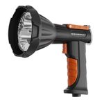 GOODSMANN Spotlight Boat Spotlight Hand Held Spot Lights Marine Rechargeable 4000 Lumen Hunting Cree Led Flashlight with Detachable Red Light Filter, Wall and Car Charger, Adjustable Clamp