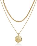 PAVOI 14K Gold Plated Layered Moon 