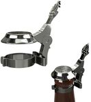 German Style Beer Stein Clip-On Lid for Bottles – Chrome Finish Metal Bottle Cap Cover – Keeps Bugs & Debris Out – Novelty Party Accessory & Gift for Beer Lovers – Fits Most Standard Bottles