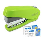 Rapesco 1470 Luna Less Effort Stapler with 2000 Staples, 50 Sheet Capacity, Green