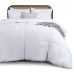 Utopia Bedding Double Duvet For All Seasons 7.5 Tog with Corner Tabs - Microfiber Soft Summer Double Duvet - Box Stitched Down Alternative Quilt (Double, White)