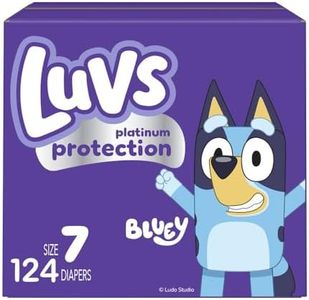 Luvs Diapers - Size 7, 124 Count, Bluey Disposable Baby Diapers