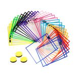 Multicolored Dry Erase Pockets, Resuable Sheet Protectors with 10 Assorted Colors, Supplies for Classroom, Office & Home-School Organization, 10 x 14 inches (30Pcs)