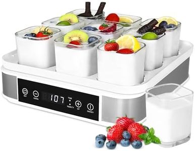 LIFERUN Yogurt Maker Machine, Greek Yogurt Maker with Temperature Control & Time Control, Automatic Digital Yogurt Machine is Easy to Use, Glass Jars are Easy to Clean, Perfect for Home Organic Yogurt