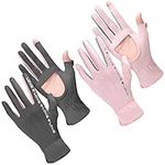 Hercicy 2 Pairs Sun Gloves for Wome