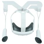 VR Headset and Controller Wall Mount Storage Stand Hook (White) Compatible with Quest3/Quest2/Quest Pro/Pico4 - Universal VR Headset Display Dock & Controller Wall Mount Bracket