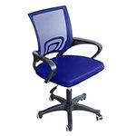 SSWERWEQ Office chairs Research on the mesh design of anti-deformation swivel chair of computer chair; computer mesh rotating rolling chair (Color : Blue)