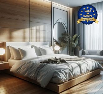BLUZIMAN® - Juego Sabanas Fabricado en España, 100% Algodon Natural, Ropa Cama Hogar Hosteleria Hotel, Incluye Sábana Bajera Ajustable, Sabana Encimera, 1 Funda Almohada (Blanco, Cama 150)