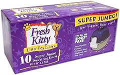 10 Count Fresh Kitty Litter Box Liners Super Thick, Durable, Easy Clean Up Jumbo Drawstring Scented, Bags for Pet Cats