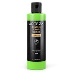 ARTEZA Acrylic Pouring Paint, 8 oz (236 ml), A805 Neon Green, High-Flow Acrylic Paint, No Mixing Needed, Paint for Pouring on Canvas, Glass, Paper, Wood, Tile, and Stones