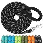 XiaZ Heavy Duty Dog Leash,10FT Long Rope Leash for Dog Training with Swivel Lockable Hook,Reflective Threads and Comfortable Handle,Dog Lead for Walking,Hunting,Camping for Medium and Large Dog