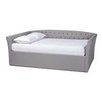 Baxton Studio Daybed, Queen, Light Grey