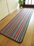 NEW MULTI COLOURED MODERN WASHABLE NON SLIP KITCHEN UTILITY HALL LONG RUNNER DOOR MAT RUG (7 (66x225cm)