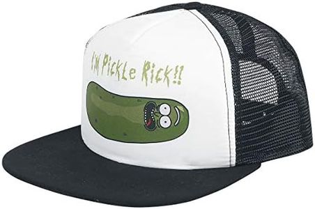 Rick and Morty Cap Pickle Rick Trucker Black, Black, S
