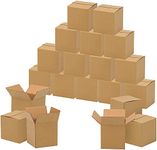 SecureShip 4 x 4 x 4 Corrugated Cardboard 3 Ply Box For Packing, Moving, Shipping, Gifting, Multi Propose Use (Pack of 50)