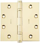 Baldwin 1046003I Square Ball Bearing Mortise Hinge, Lifetime Brass