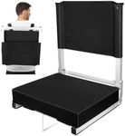 Hikeen Bleacher Chairs with Back and Cushion, Foldable Stadium Seats with Back Support and Cushion for Bleacher Seat Pad for Lumbar Support, Lightweight Portable Chair for Sports Event