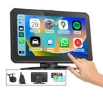 Eonon 7 inch Newest Portable Car Stereo with Wireless CarPlay and Android Auto,IPS Touchscreen Music Player, Bluetooth MirrorLink,Navigation,Speaker FM AUX Out 1080p Backup Camera for Car P3