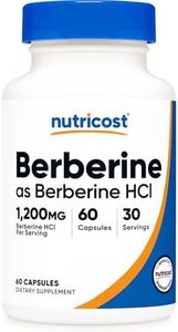 Nutricost Berberine HCl 1200mg , 60 Vegetarian Capsules - Gluten Free & Non-GMO