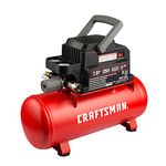 Craftsman Air Compressor, 2 Gallon Portable Air Compressor, Hot Dog Tank, 1/3 HP Oil-Free Max 125 PSI Pressure, 0.7 CFM@40 PSI, 0.5 CFM@90 PSI, Model: CMXECXA0200243