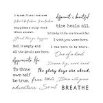 Everjoy Realistic Temporary Tattoos - 20 Individual Line Pcs, Waterproof Inspirational Words for Adult, Women (Words) Black