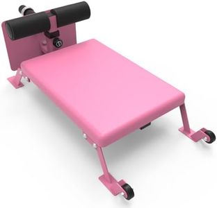 Nordic Curl Machine,Adjustable Hamstring Curl Bench with Wheels Nordic Bench for Home Gym,Pink