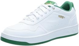 PUMA Women's Court Classy Sneaker, White-Archive Green Team Gold, 7